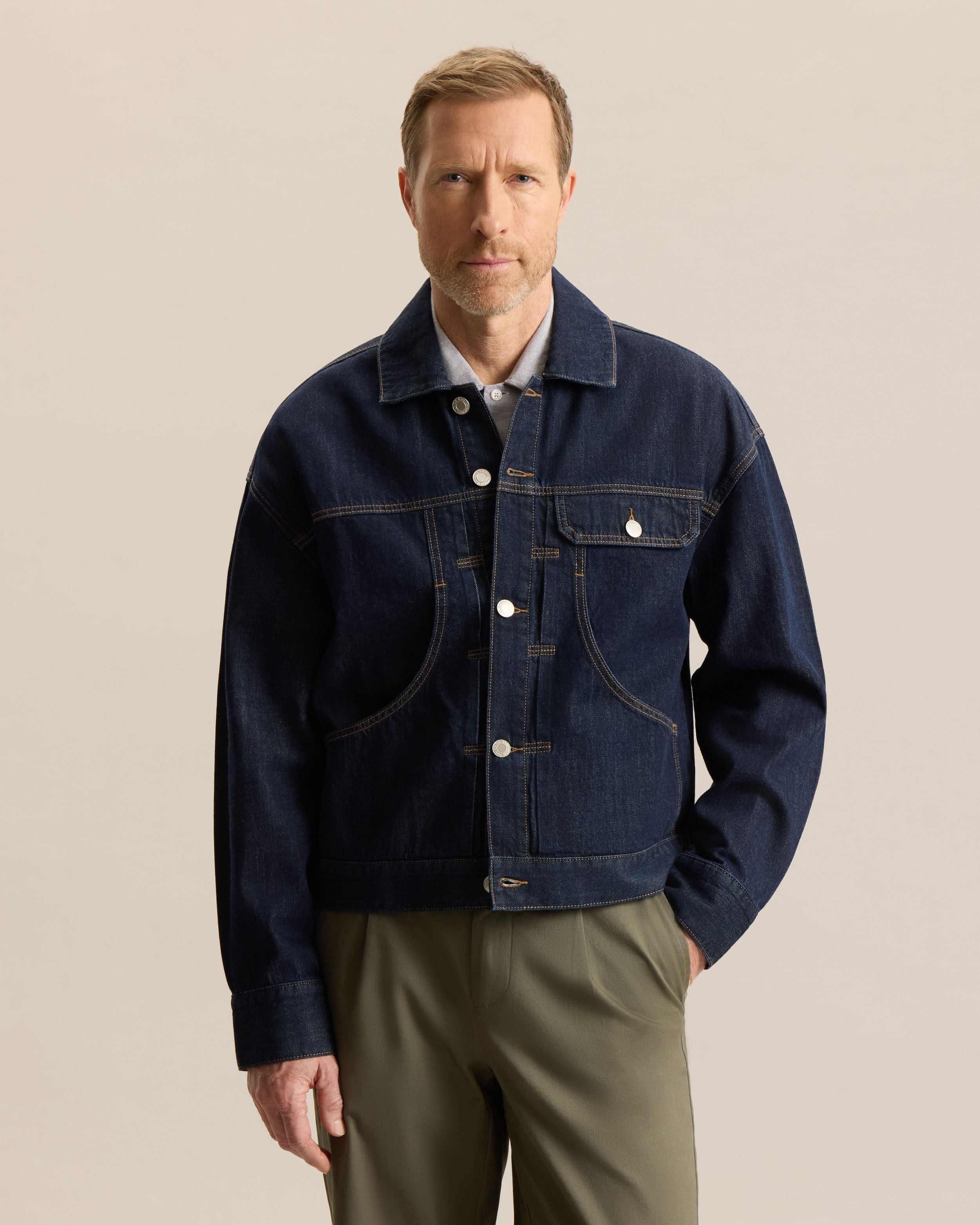 DARK INDIGO DENIM JACKET