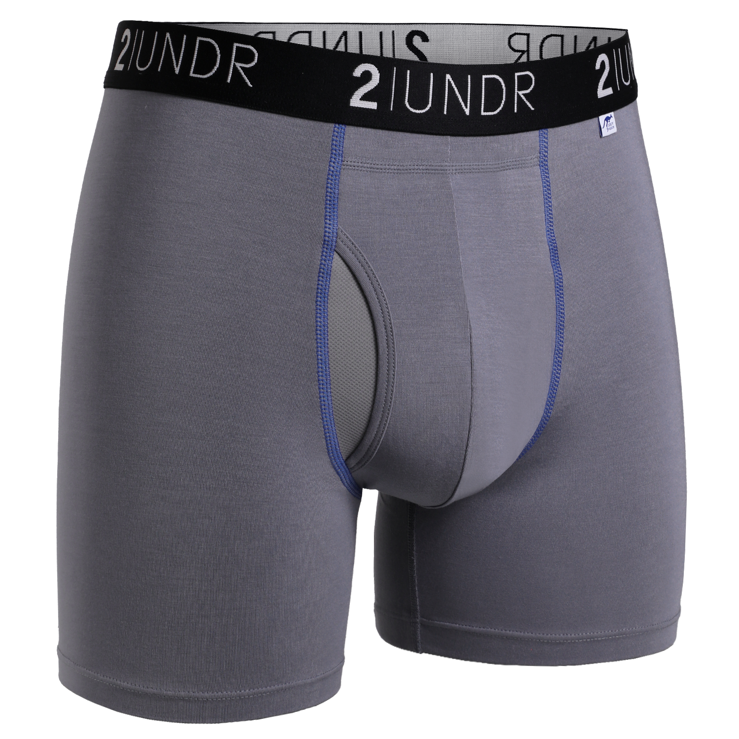 Swing Shift 6" Boxer Brief - Grey/Blue