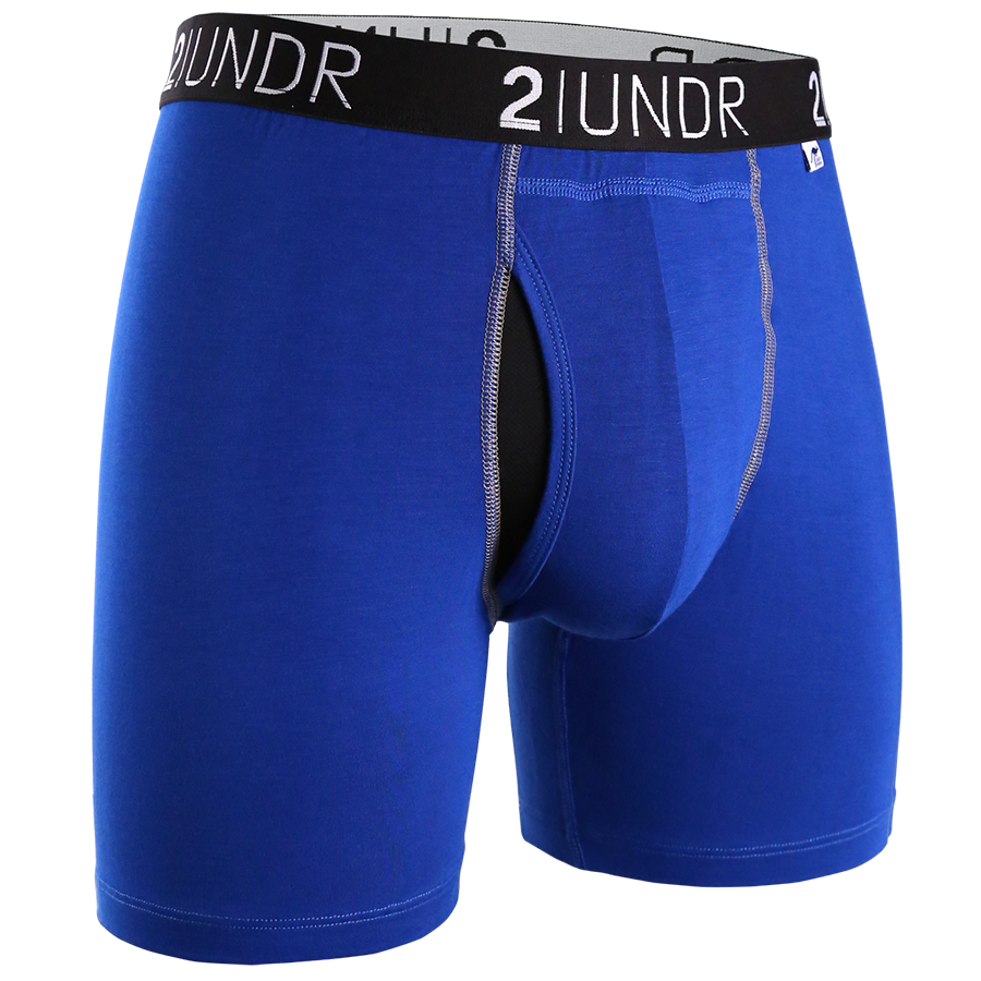 Swing Shift 6" Boxer Brief - Blue/Blue