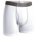 Swing Shift 6" Boxer Brief - White/Grey