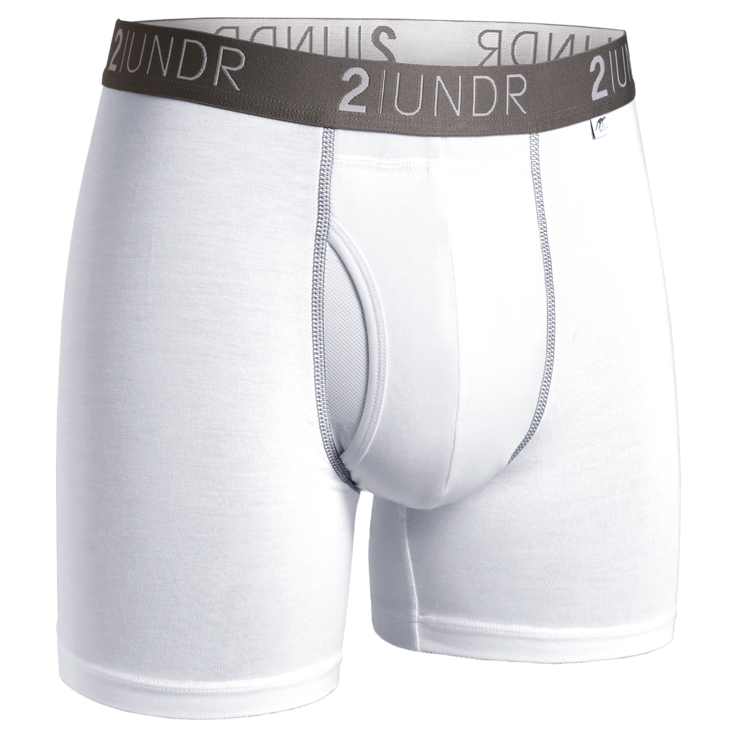 Swing Shift 6" Boxer Brief - White/Grey