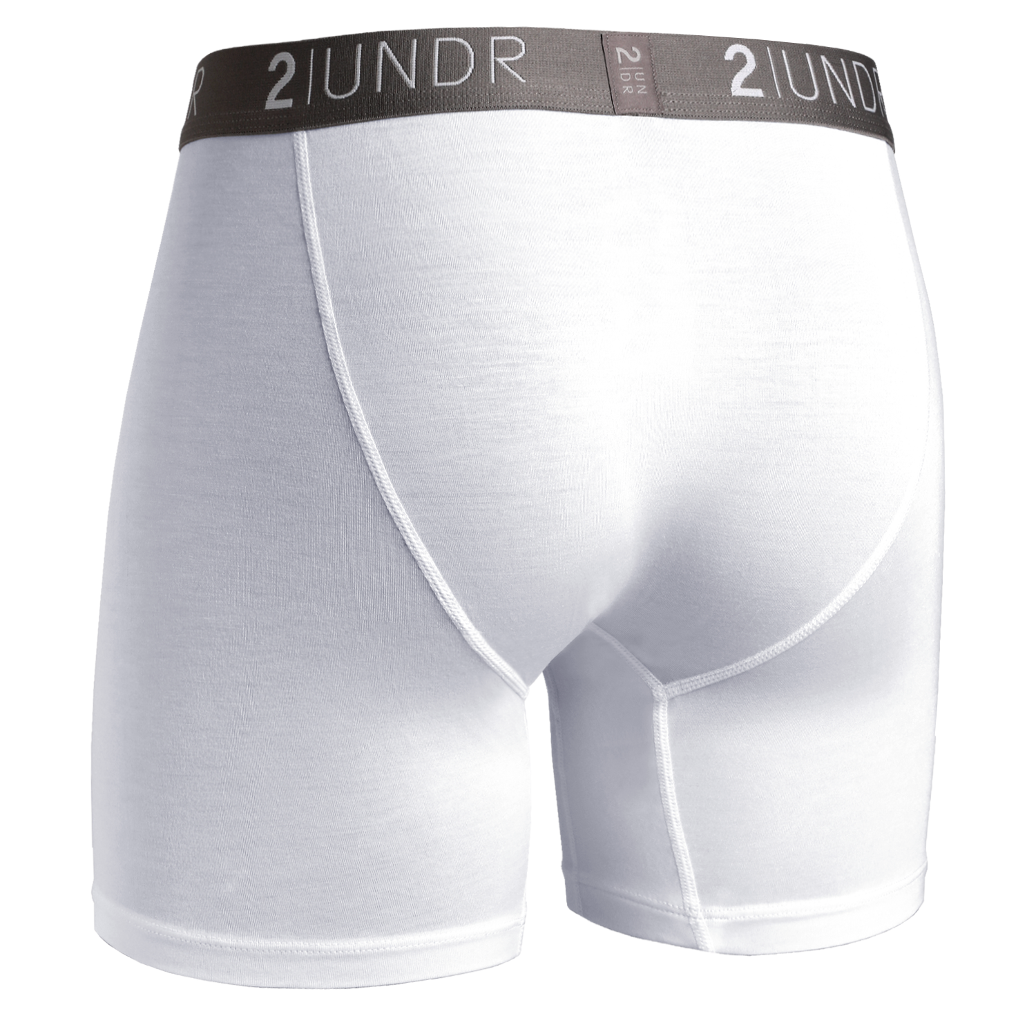 Swing Shift 6" Boxer Brief - White/Grey