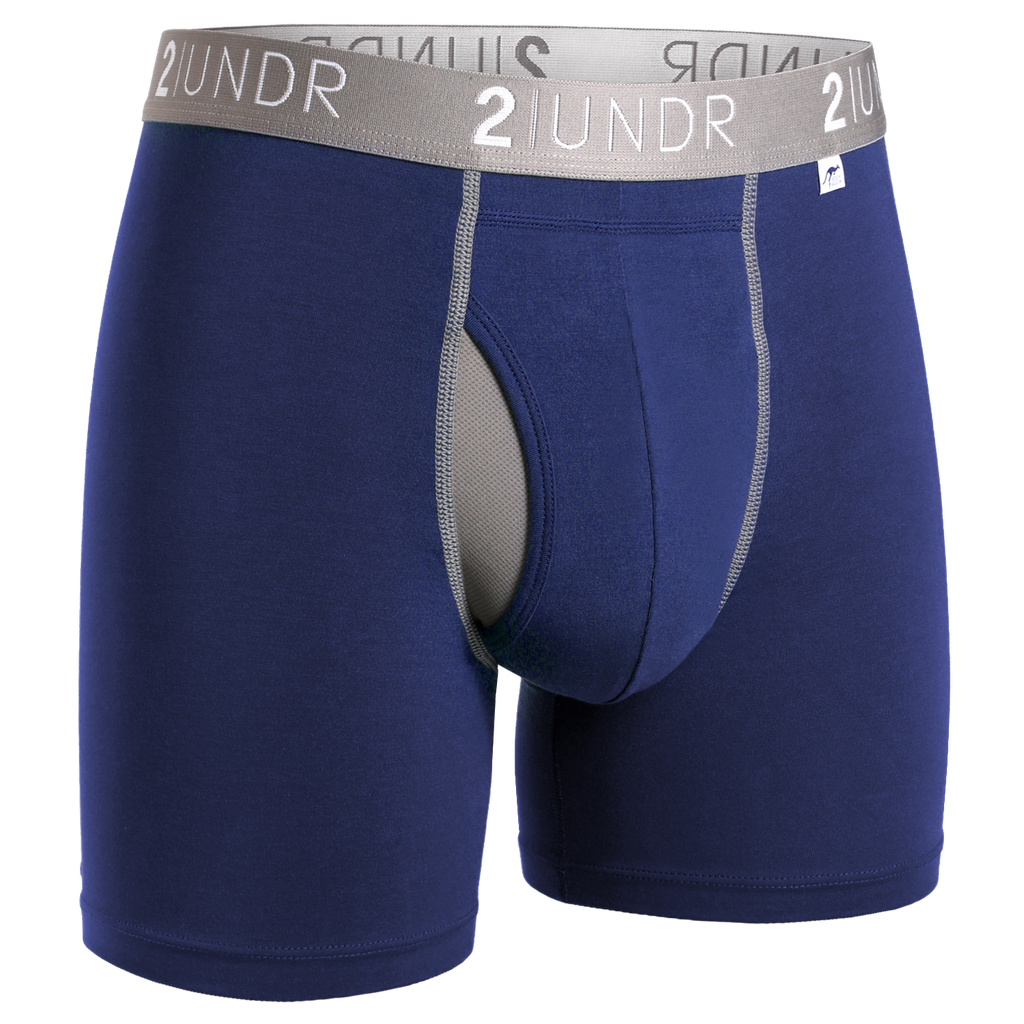 Swing Shift 6" Boxer Brief - Navy/Grey