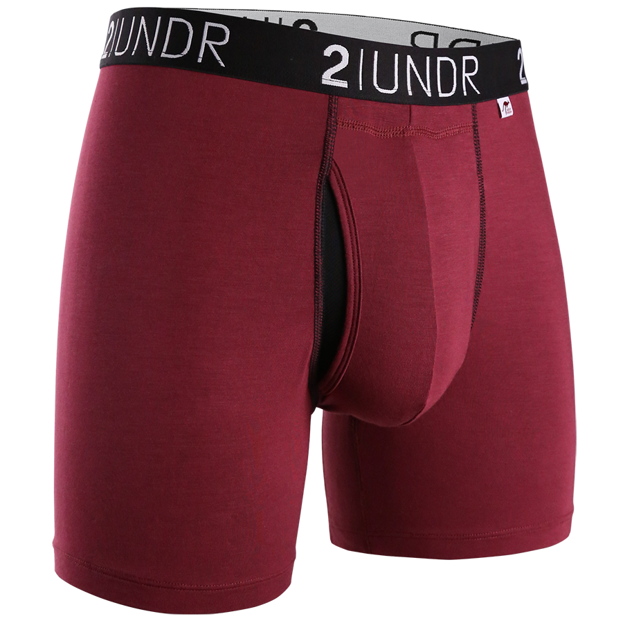 Swing Shift 6" Boxer Brief - Burgundy