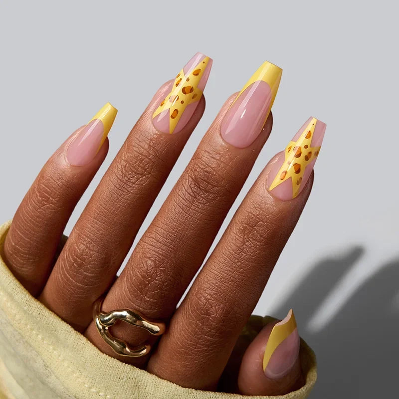 Star Bloom Medium Ballerina - Soft Gel Press On