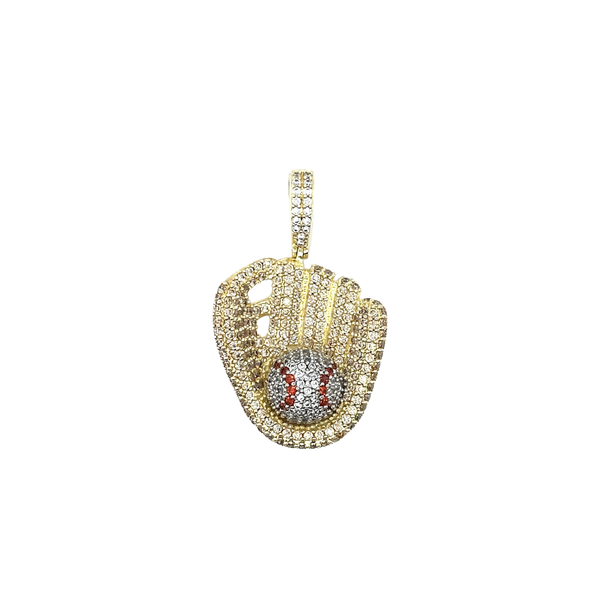 Iced Baseball Pendant