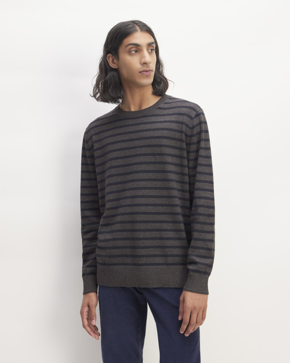 The No-Sweat Sweater | Uniform | Heathered Midnight / Heathered Ash