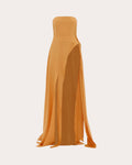 Fora Asymmetric Linen-Blend Top