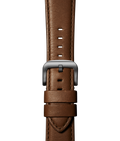 20mm Dark Nut Brown Leather Apple Watch Strap - Dark Nut Brown
