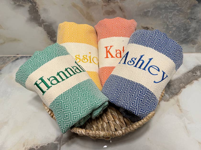 Personalized Beach Towel for Bachelorette Party Favors