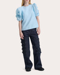 Amari Shirred Matelassé Top