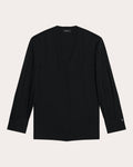 Silk Georgette Blouson-Sleeve Blouse