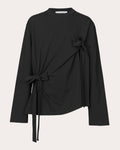 October Knotted Cotton-Jersey Top