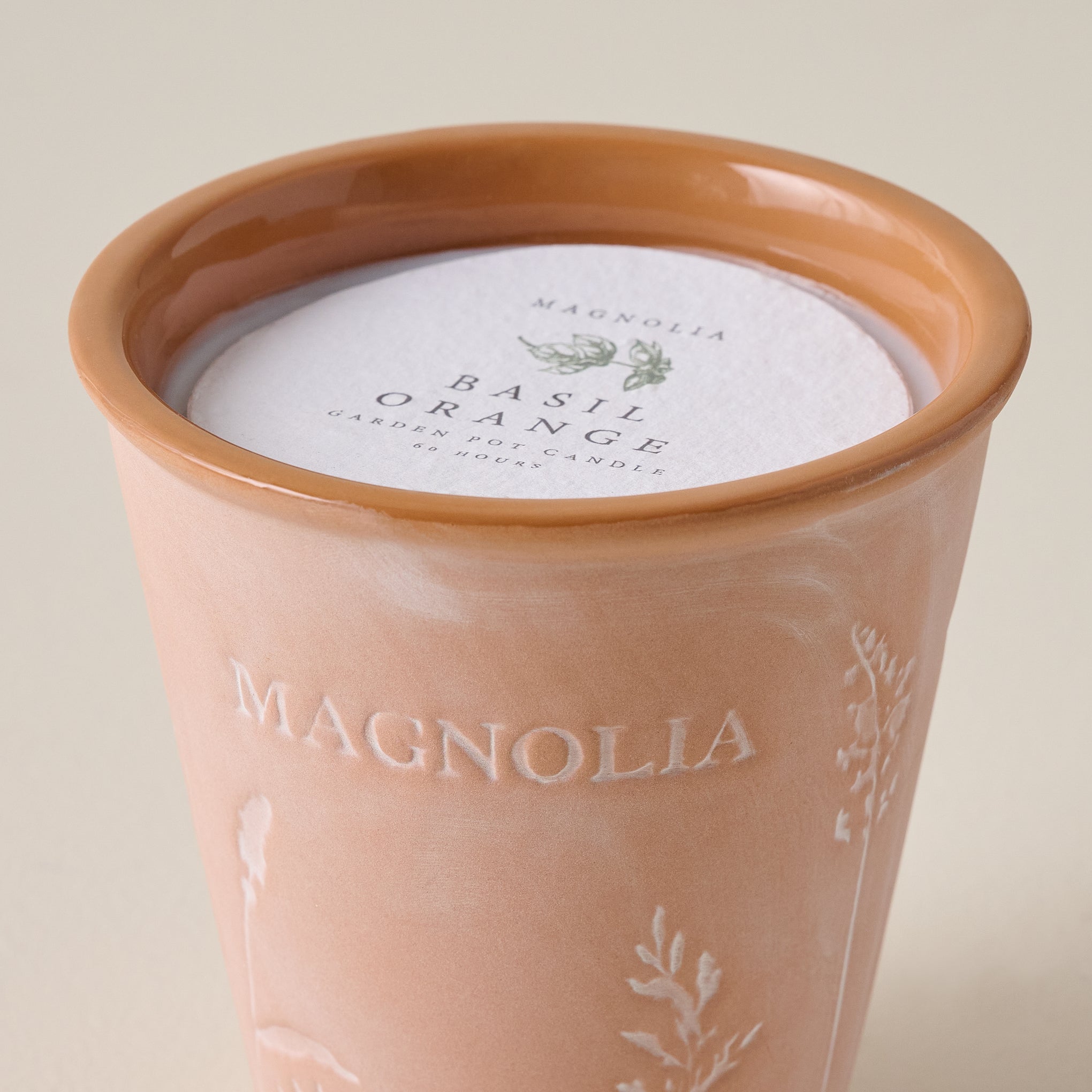 Magnolia Basil Orange Garden Pot Candle