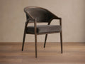 Aimee Upholstered Back Dining Arm Chair in Banks Mink
