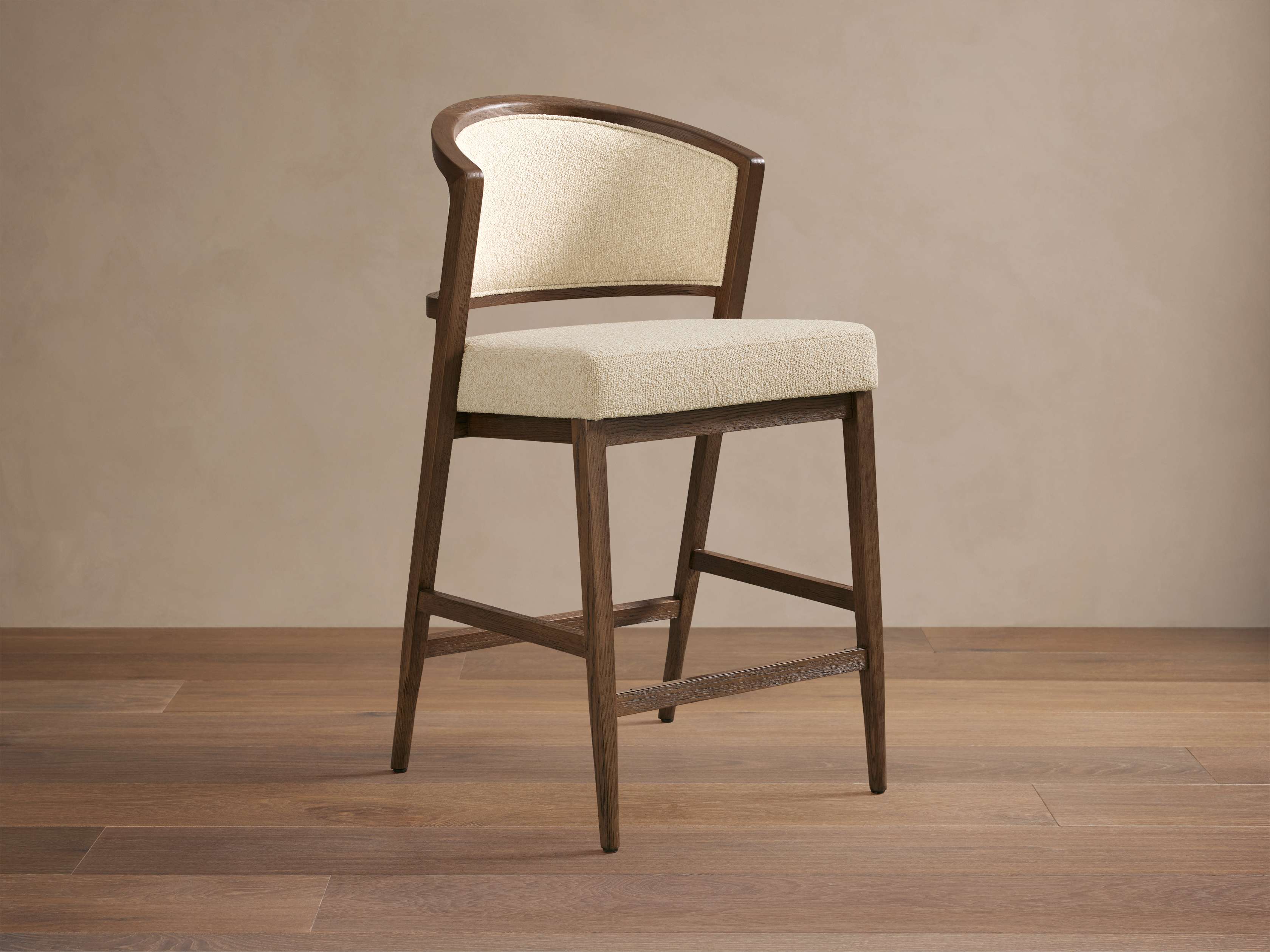 Aimee Upholstered Back Armless Counter Stool