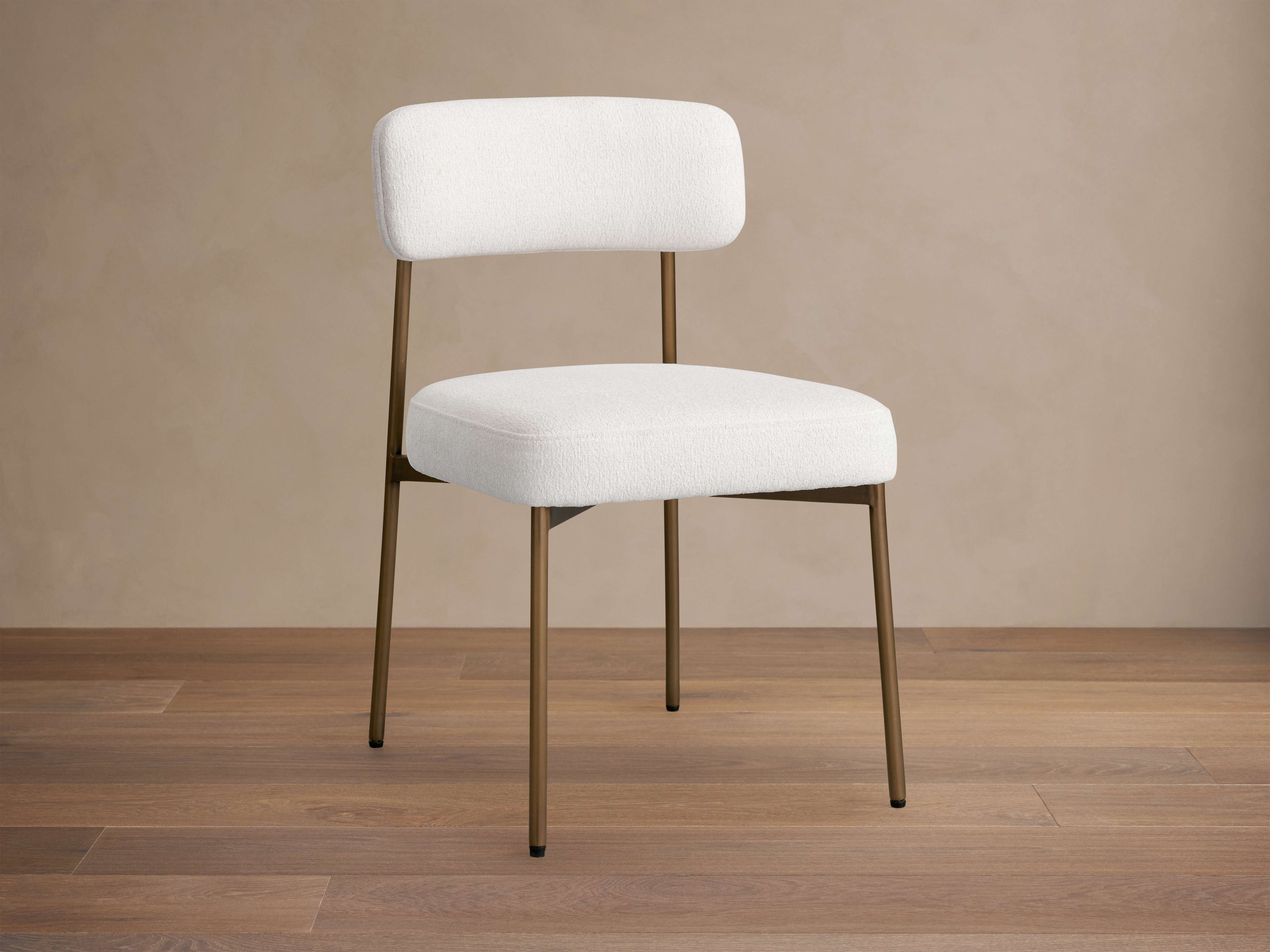 Billie Dining Chair in Antique Brass and Cushing Mellow