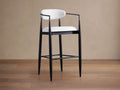 Jagger Stool in Black with Antique Pewter
