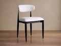 Jagger Dining Side Chair in Black with Antique Pewter