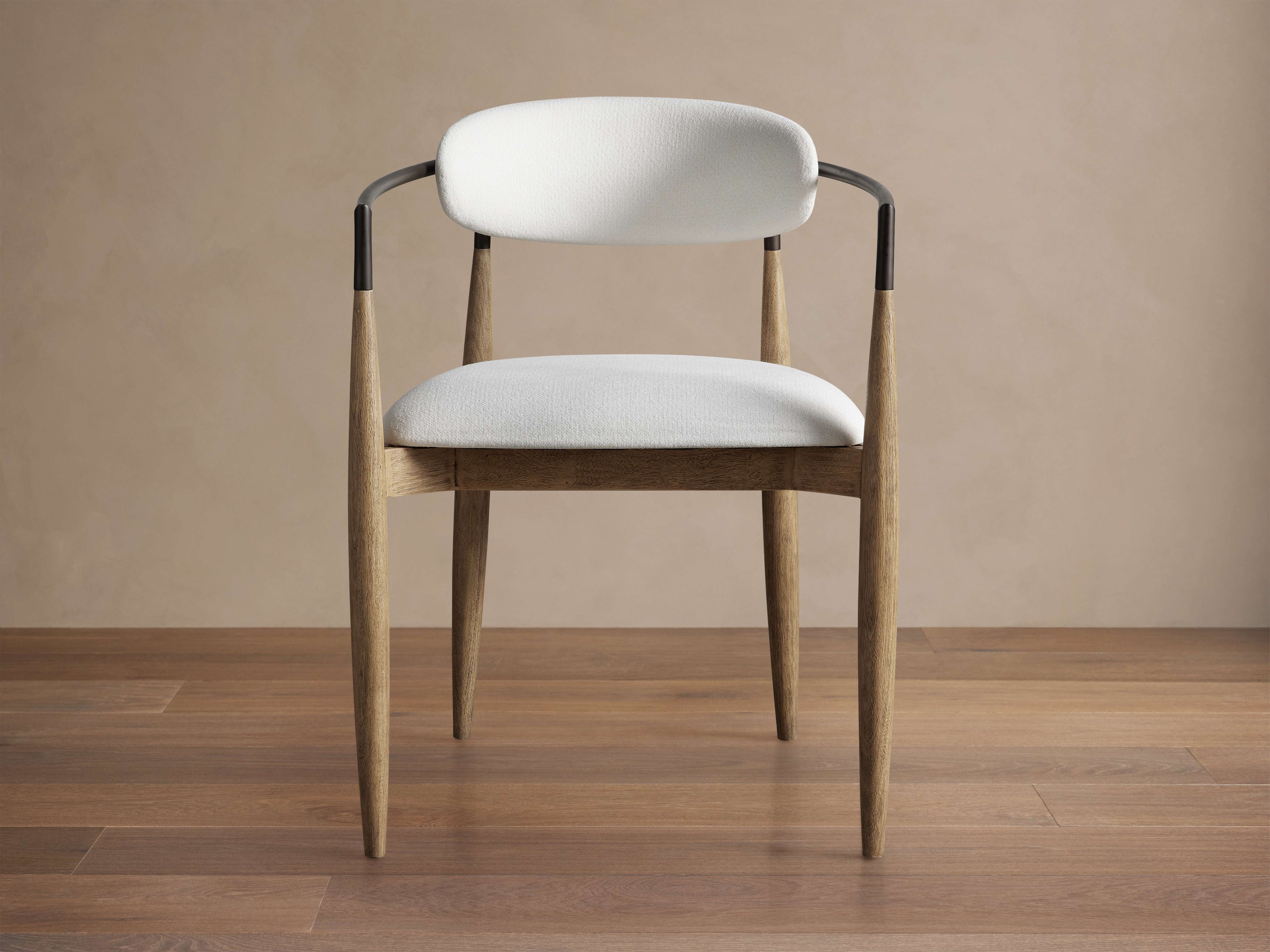 Jagger Dining Arm Chair in Natural with Oil Rubbed Bronze