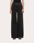 Belted Wide-Leg Jeans