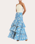 Victoria Geometric Sateen Tiered Convertible™ Skirt