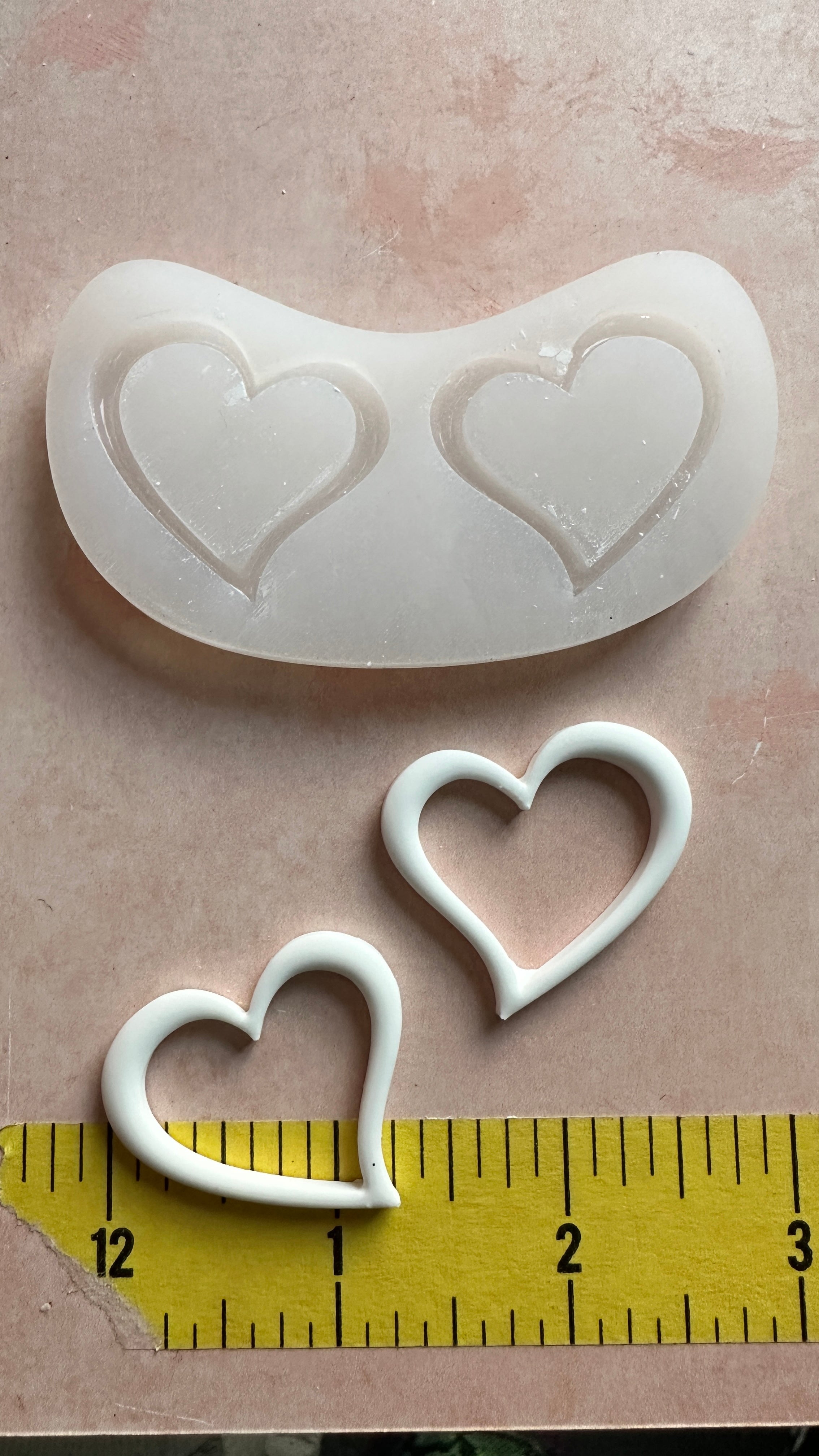 Open Heart Link Earrings Silicone mold Valentine