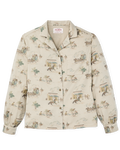 Women's Long Sleeve Twill Camp Shirt - Desert Green / Print