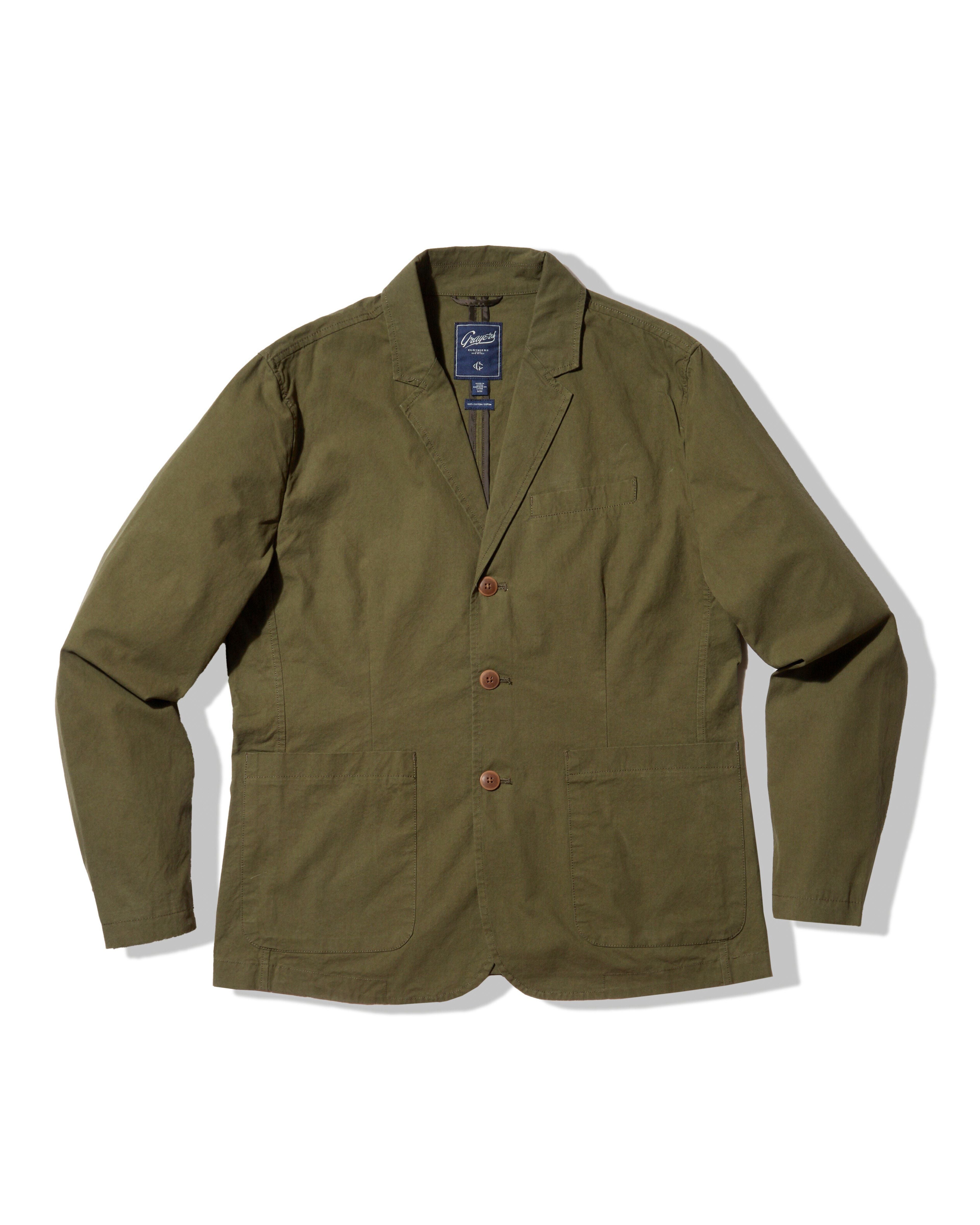Mercer Cotton Blazer - Dark Olive