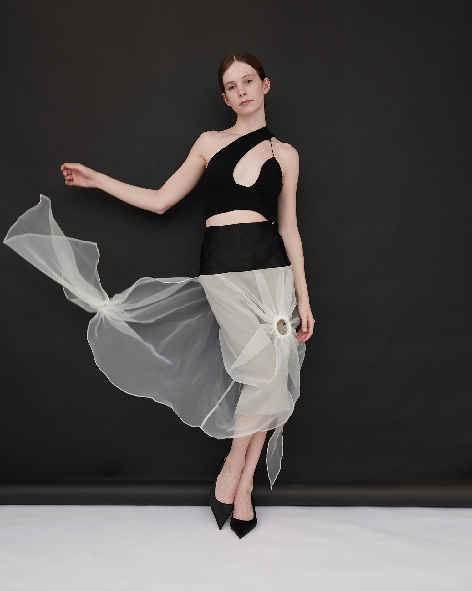 Bria Cutout Asymmetric Crop Top