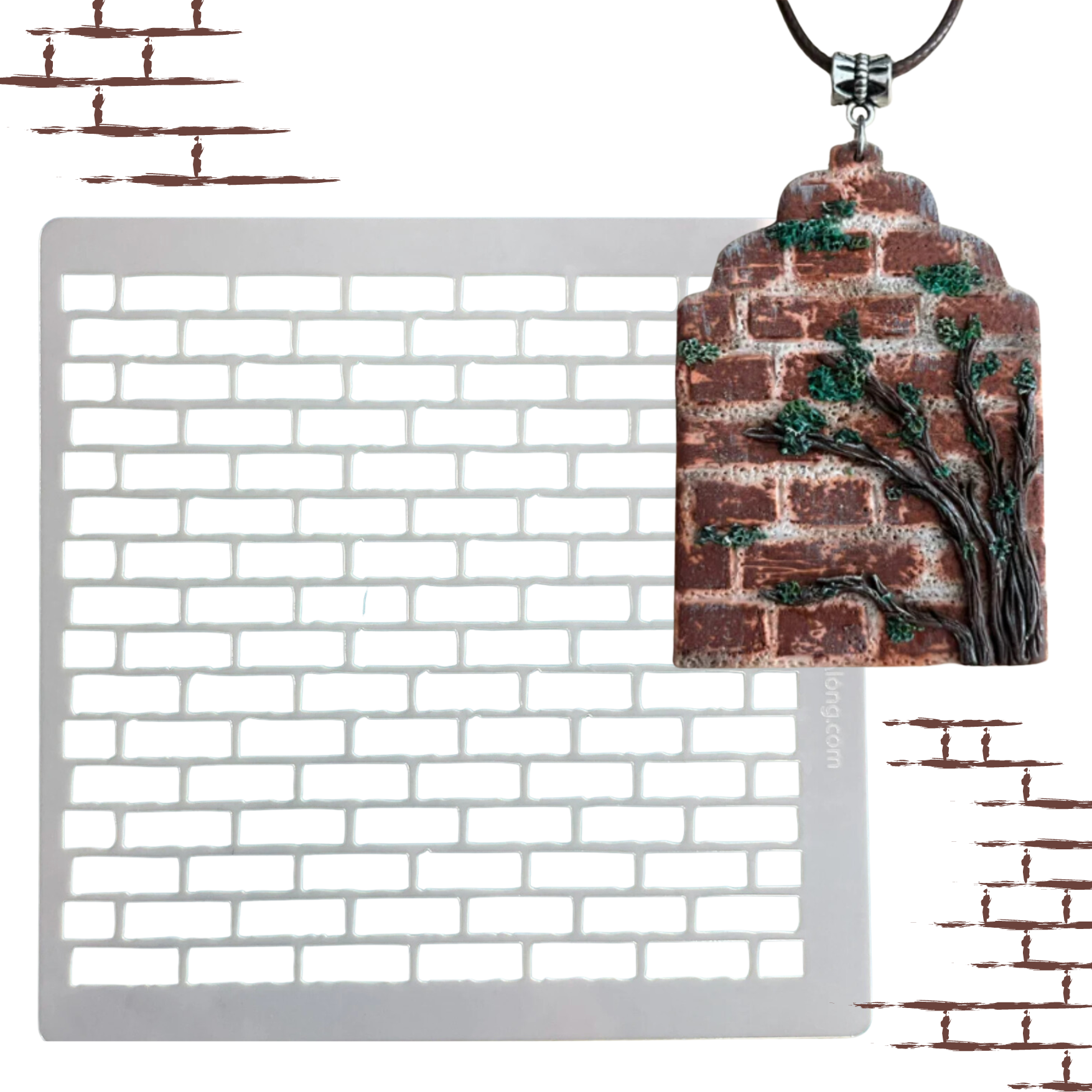 Bricks Mylar Stencil Texture Sheet