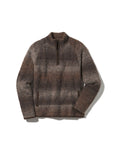 Ambassador Boucle Half Zip Sweater - Brown