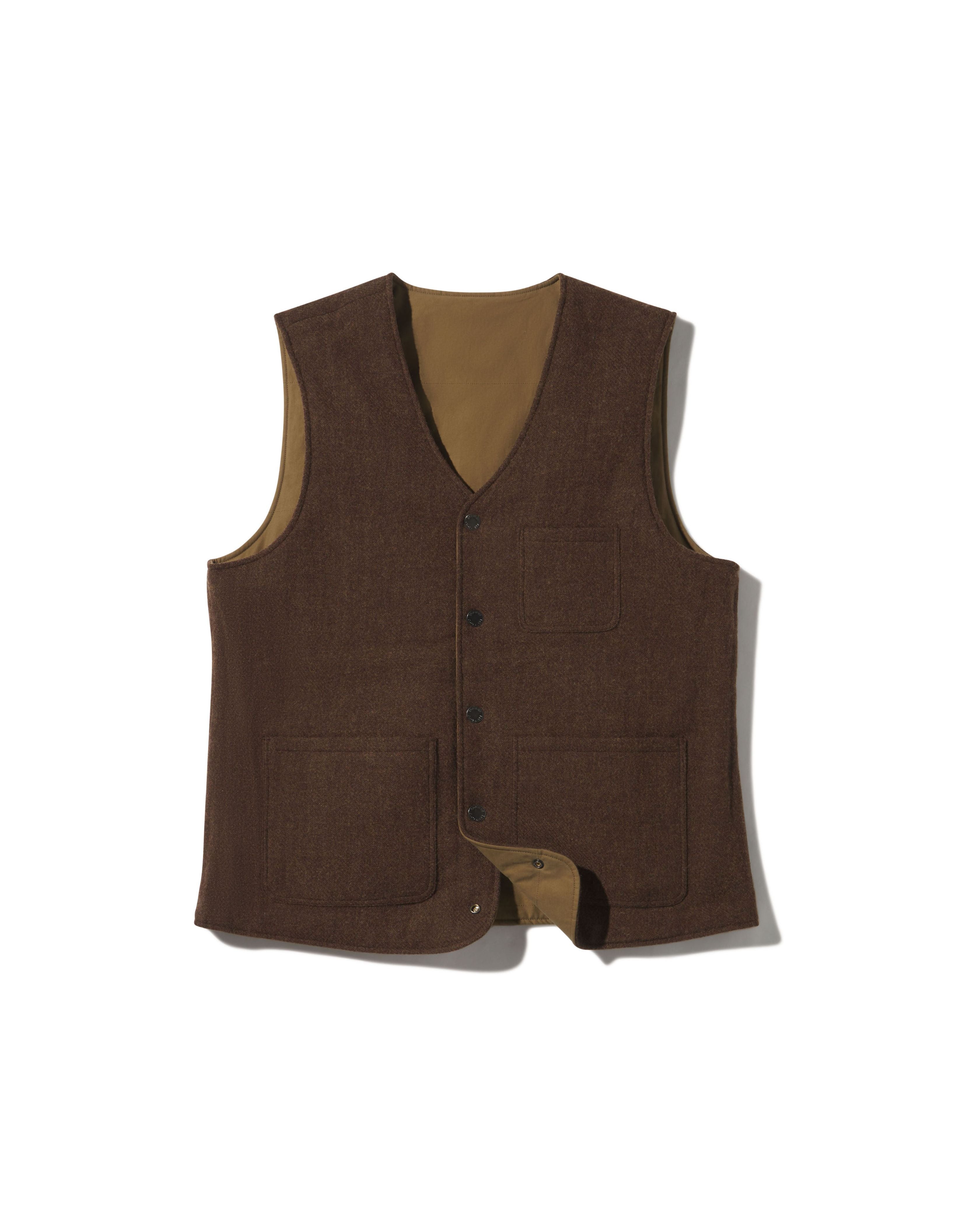 Country Tweed Reversible Vest - Chestnut