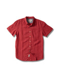 Paloma Sun Washed Linen Short Sleeve Shirt - Red *