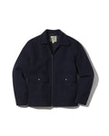 Burnham Boiled Wool Bomber - Navy