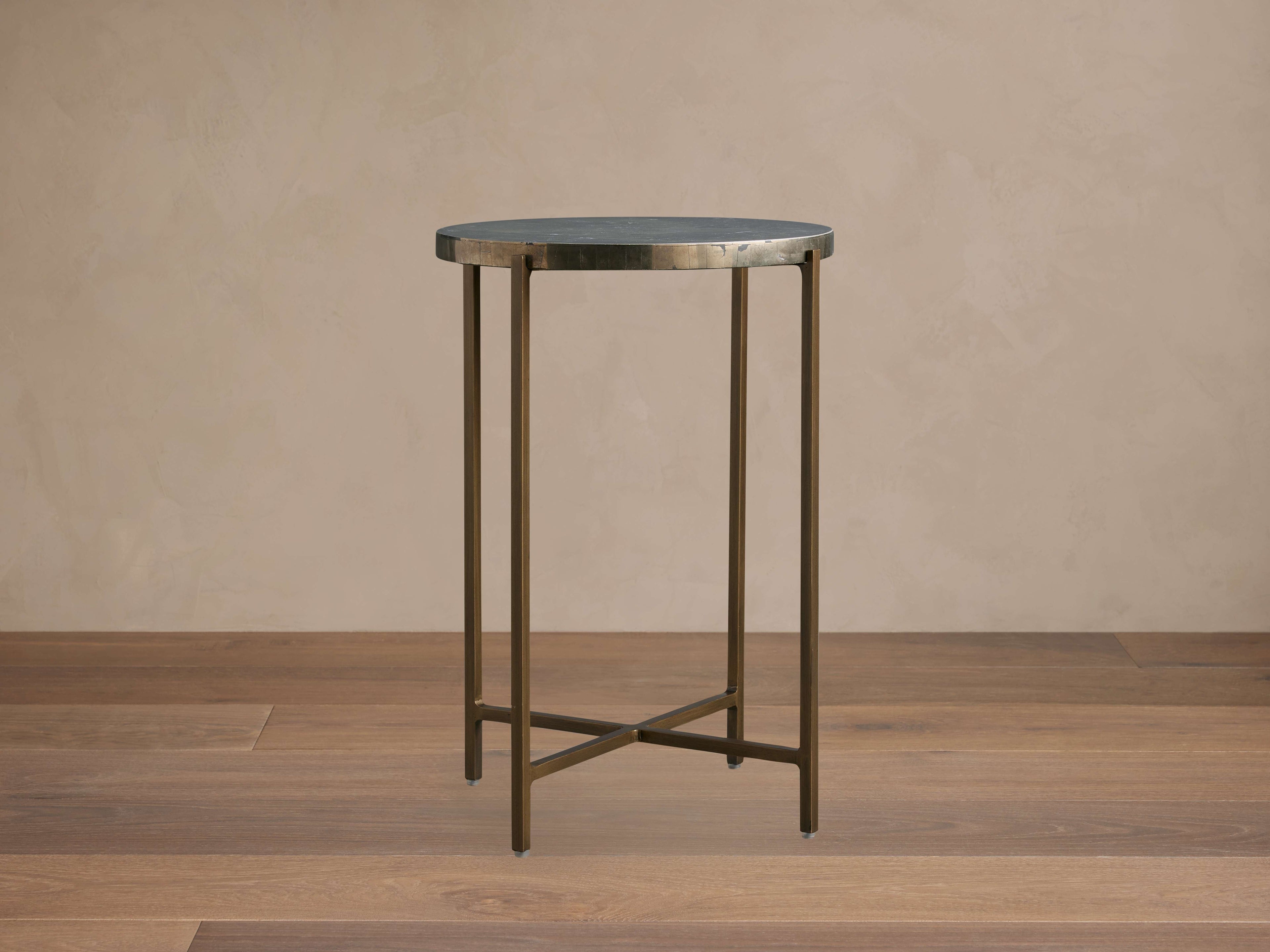 Ludlow Martini Table in Gold Pyrite