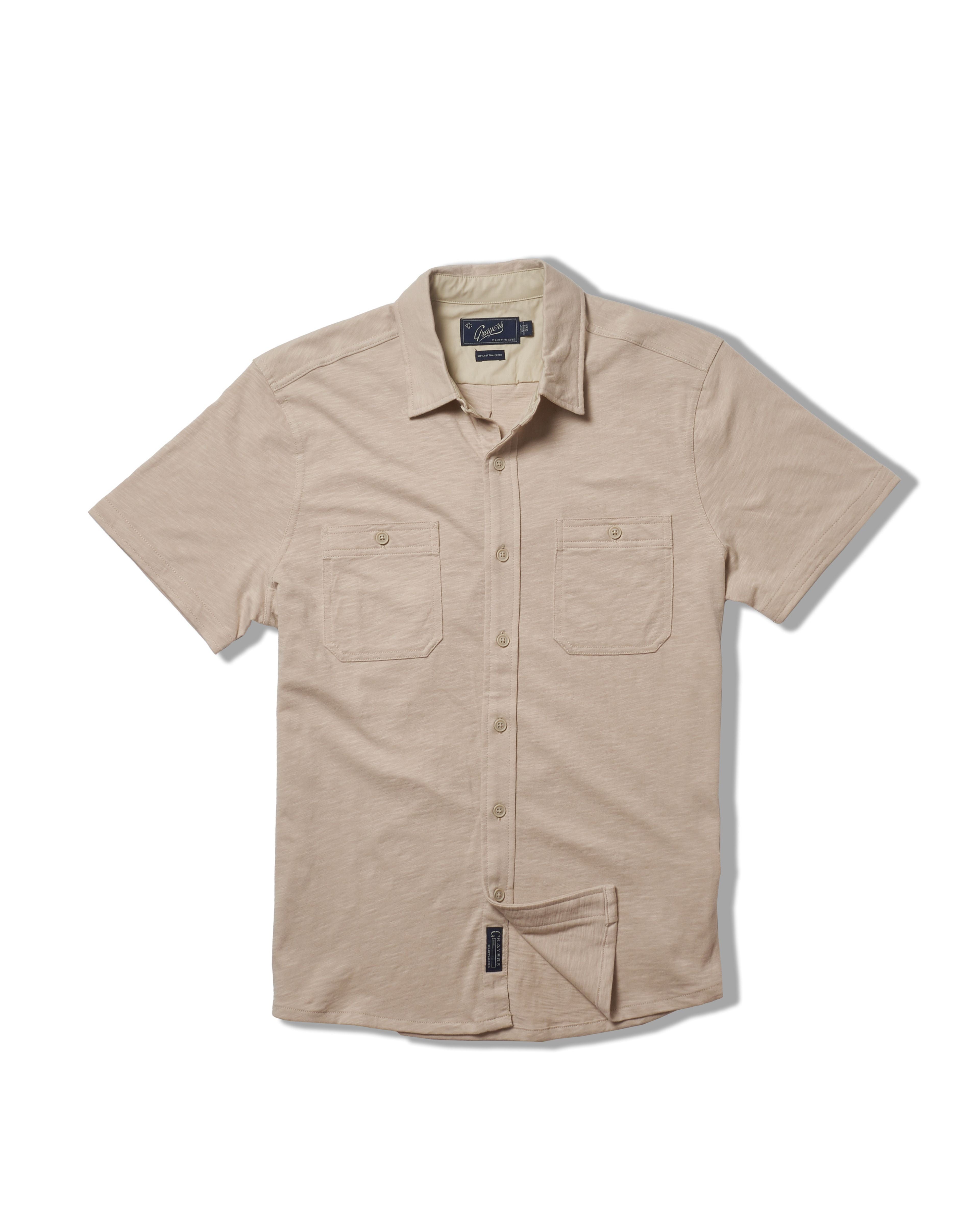 Flex Everyday Knit Short Sleeve Shirt - Ecru