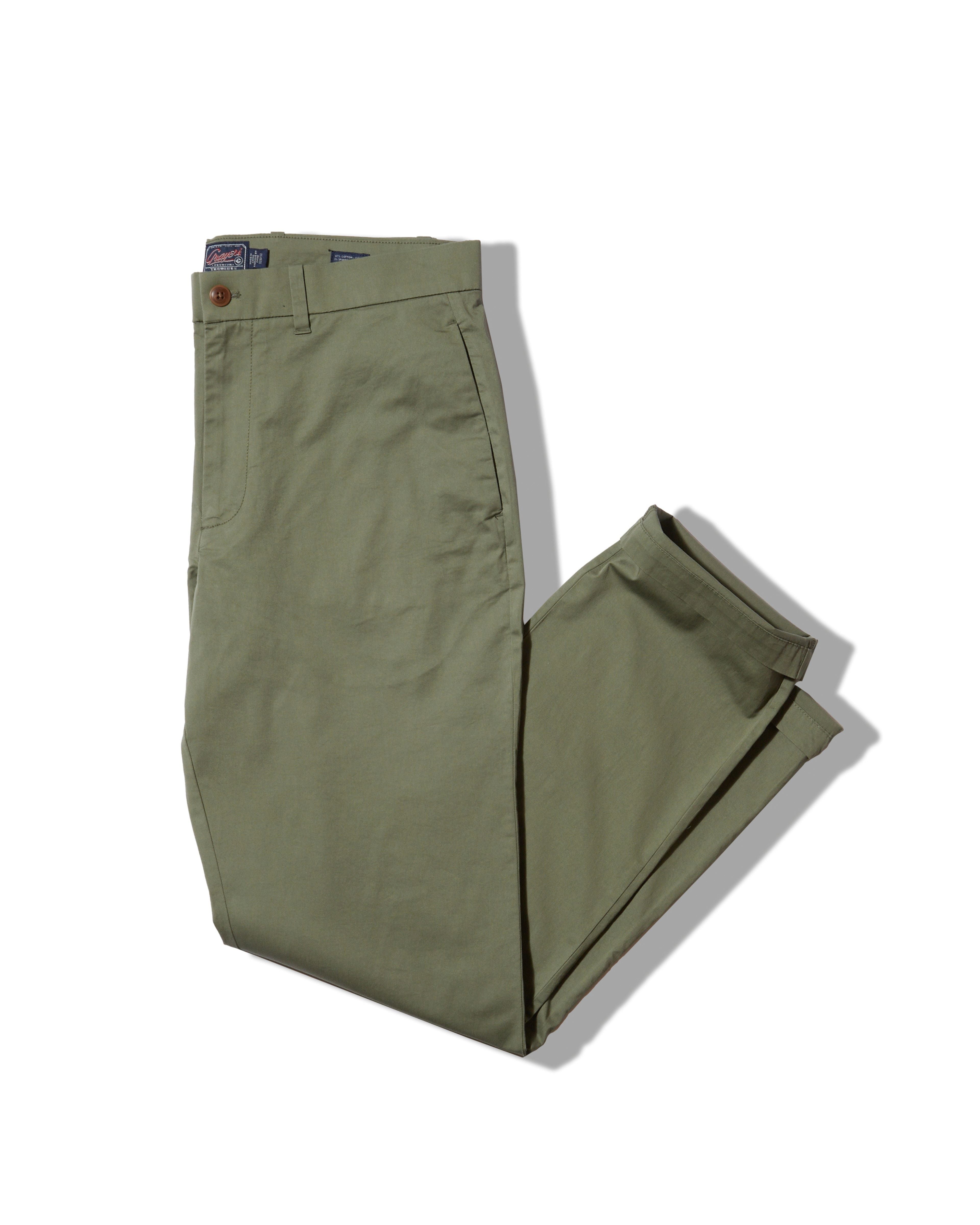 Thompson Flex Stretch Chino (Relaxed Fit) - Olivine