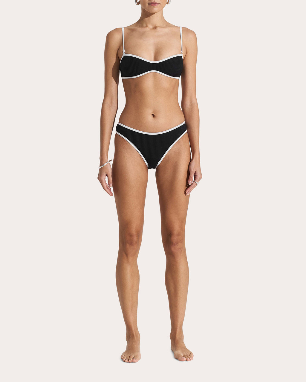 Ribbed Mid-Rise Bikini Brief