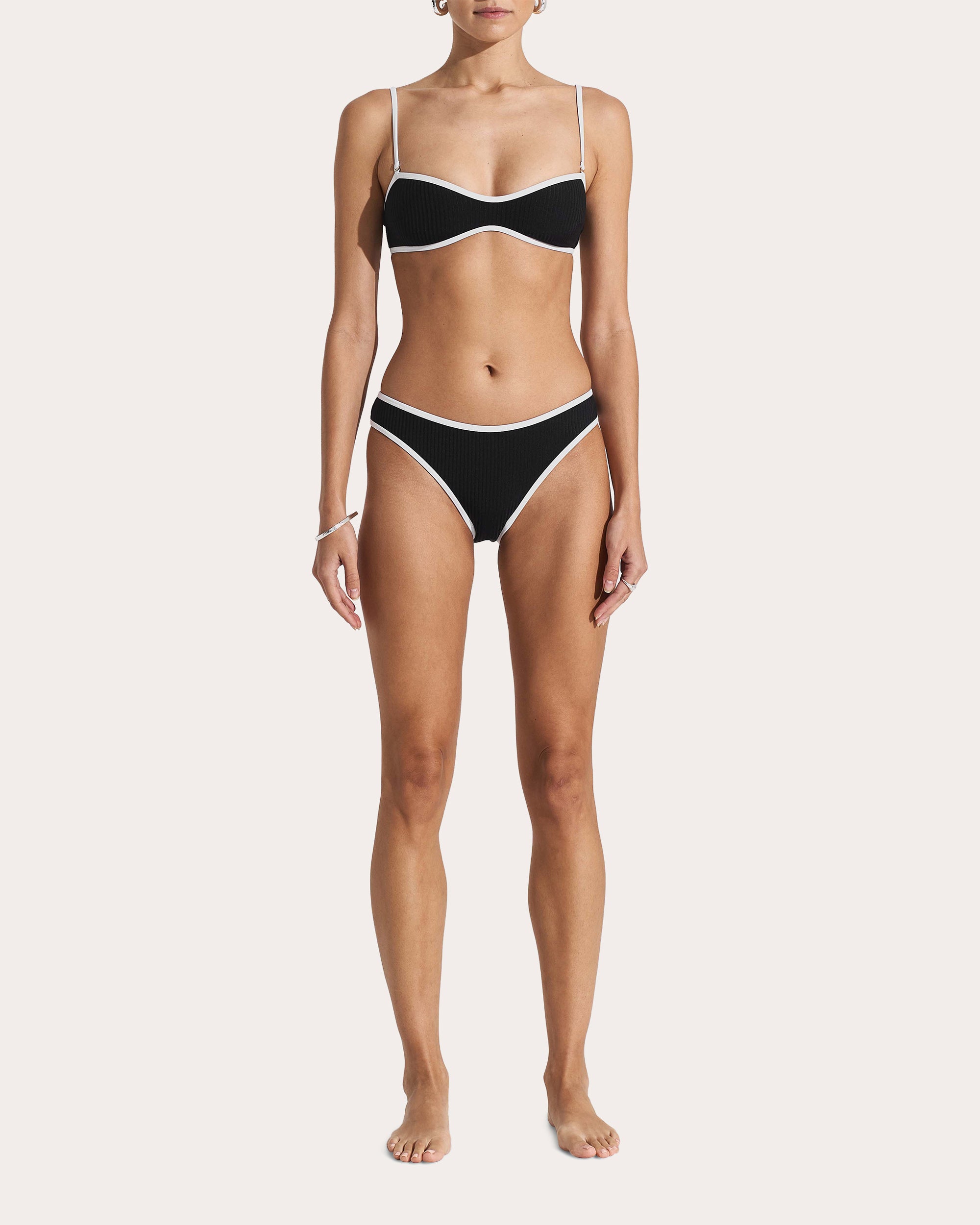 Ribbed Mid-Rise Bikini Brief