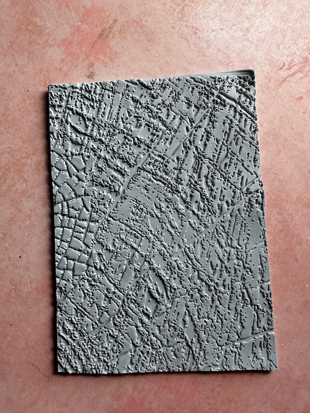 Tree Rings Wood Grain polymer clay rubber stamp texture