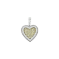 Canary Diamond Baguette Heart