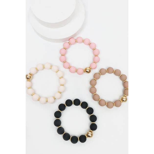 Matte Color Beaded Bracelet