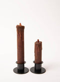 Primitive Brown LED Timer Taper Candle
