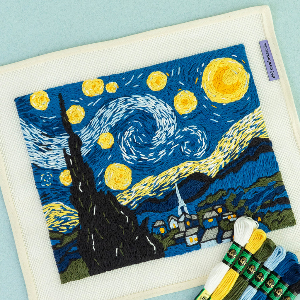 DIY Vincent van Gogh The Starry Night Needlepoint Kit