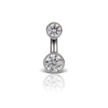 Scallop Set Cubic Zirconia Engraved Rook Barbell