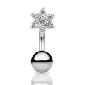 Diamond Flower and Ball Rook Barbell