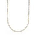 Men's Moissanite Diamond Tennis Chain in Yellow Gold Vermeil- 3mm