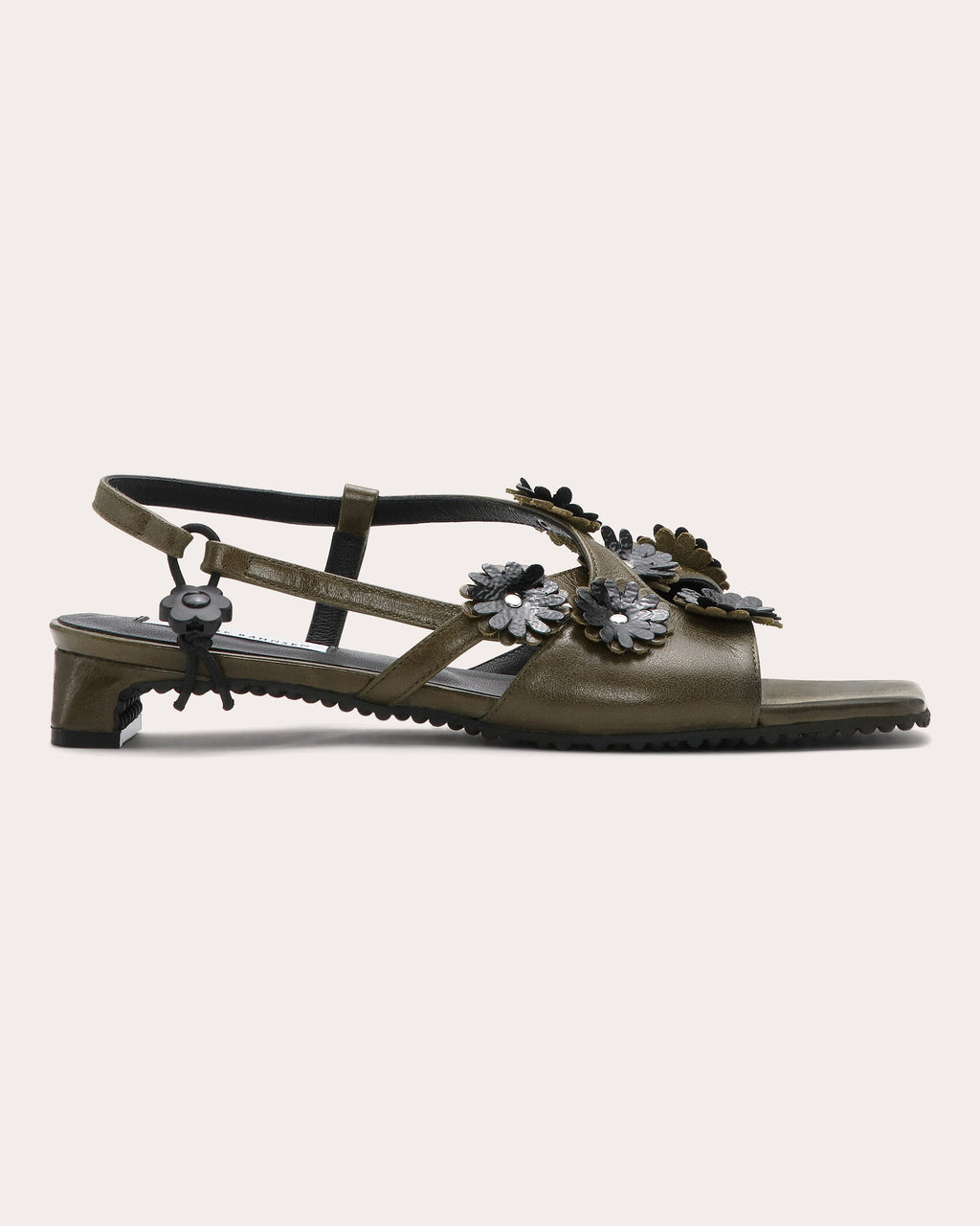 Arna Floral Appliqué Leather Sandal