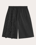 Angel Floral Appliqué Recycled Taffeta Longline Shorts